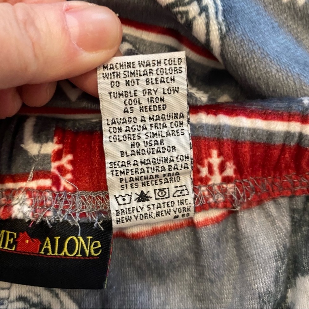 NEW Home Alone Filthy Animal Ugly Velour Sleep Pants Mens SZ Large in Grey - Picture 7 of 9